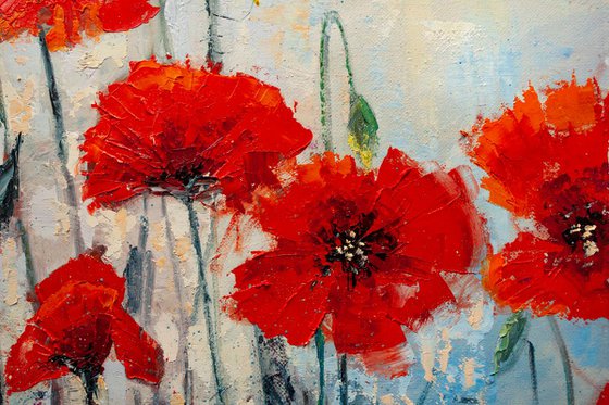 Happy childhood , poppies