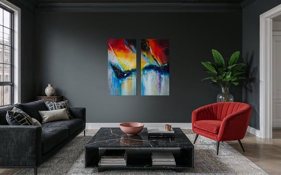 Fire and Ice (diptych)