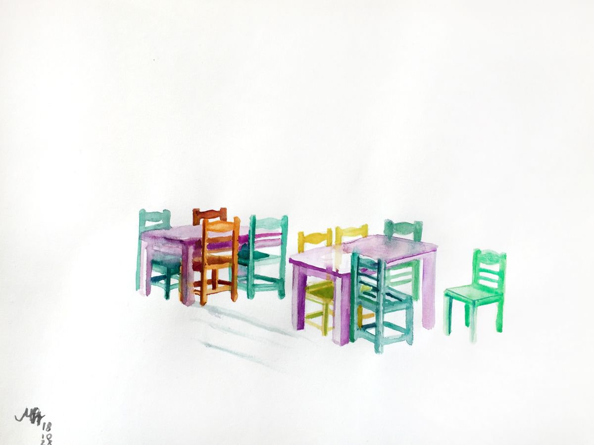 Tables with chairs by Szabrina Maharita