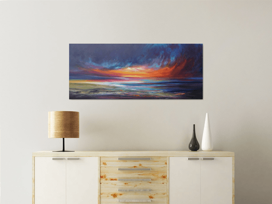 Light in the Darkness 3- seascape, emotional, panoramic