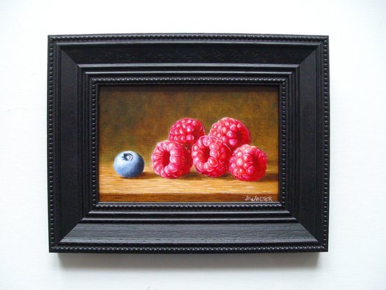 Raspberries and blueberry