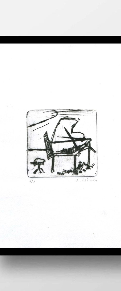 Piano/ Grand piano (ETCHINGS / DRY-POINT) by V. Lishko