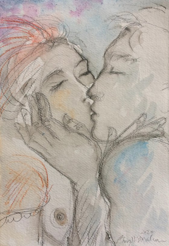 Woman and Man Kissing (Kissy Kiss)