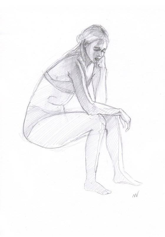Sketch of Human body. Woman.75