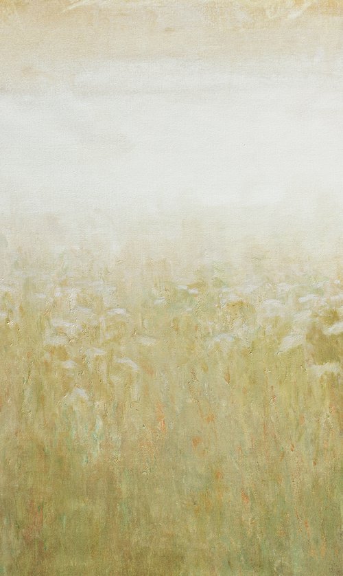 Green Field 210705, minimalist abstract earth tones by Don Bishop