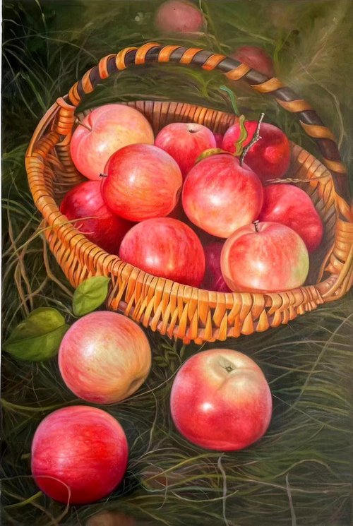 apples in basket t233 by Kunlong Wang