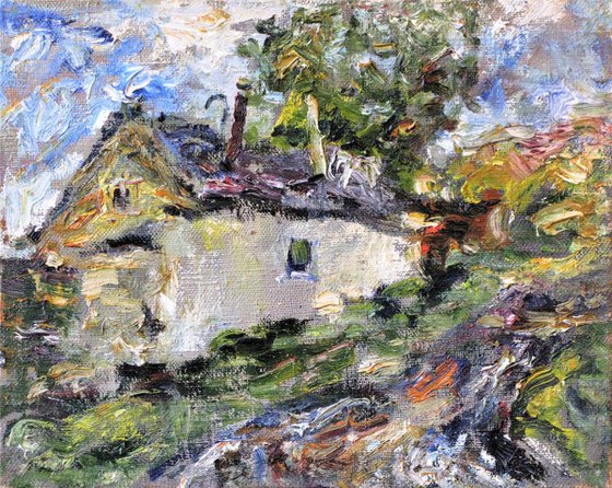 The village street after the rain"  40 H x 50 W x 3 cm  2010