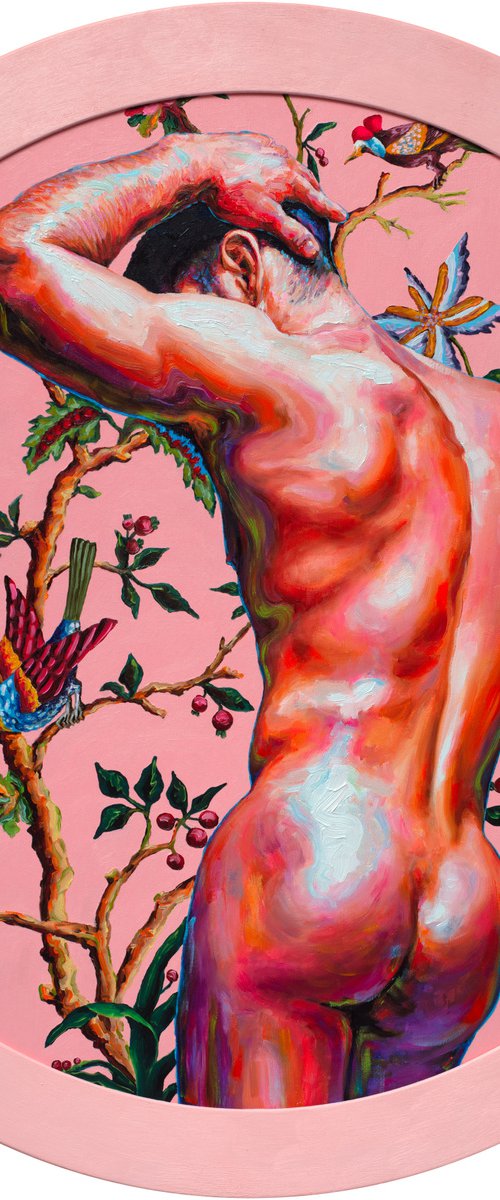 Nude on the Pink Background by Oleksandr Balbyshev