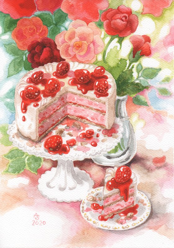 Happy birthday - strawberry