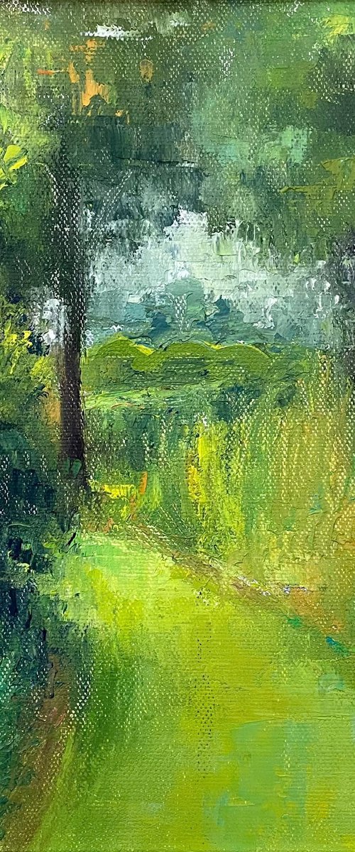 Garden path, Forde Abbey by Alexandra Morris