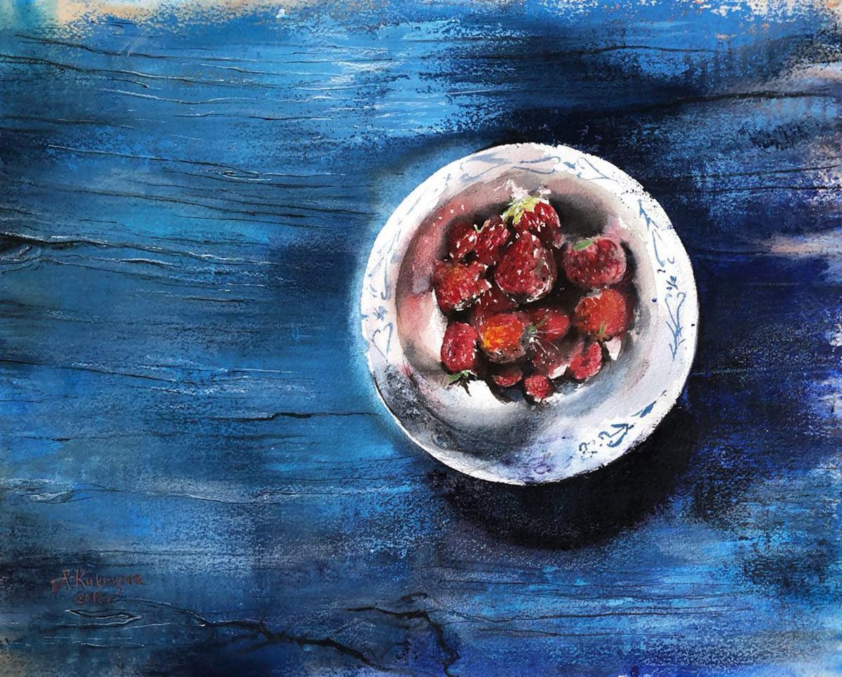 Strawberry Plate by Irina Kukrusova