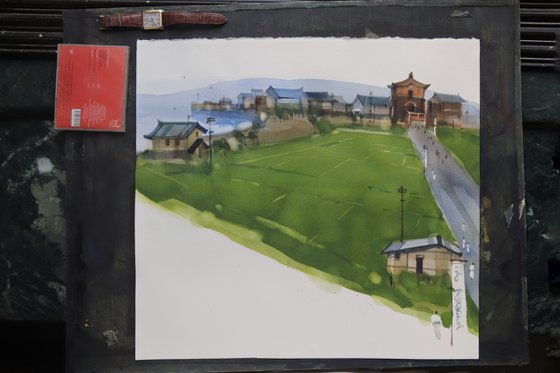 Japanese village in a corner