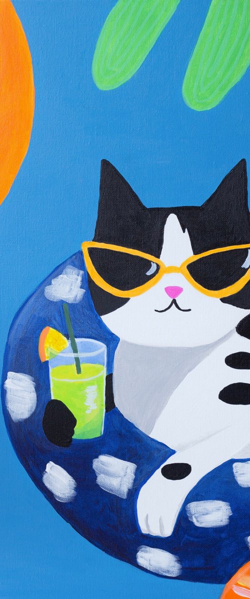 A cat on vacation by Molly Brin