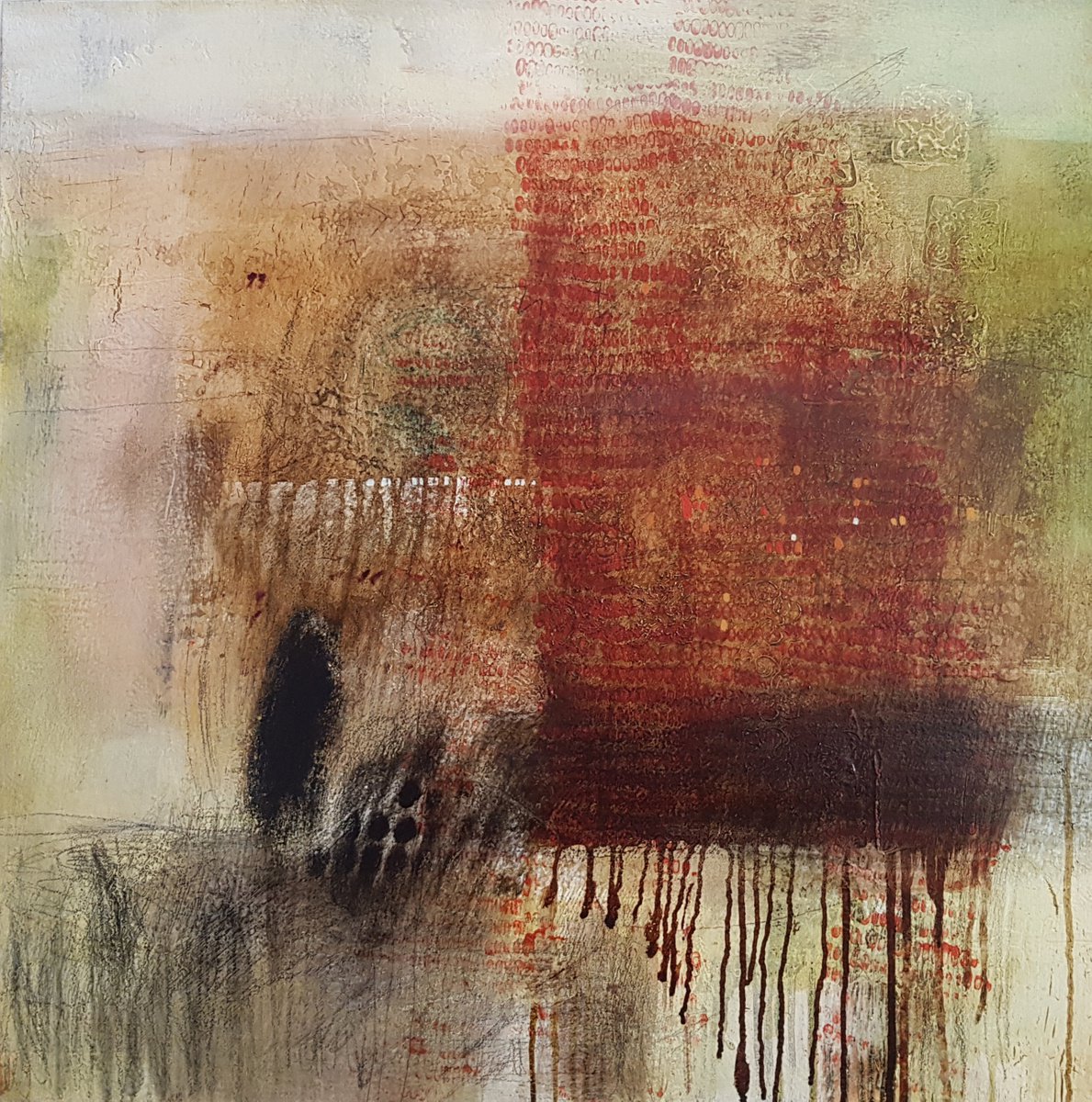 Abstraction (60x60cm, oil painting, ready to hand) by Armen Vahramyan