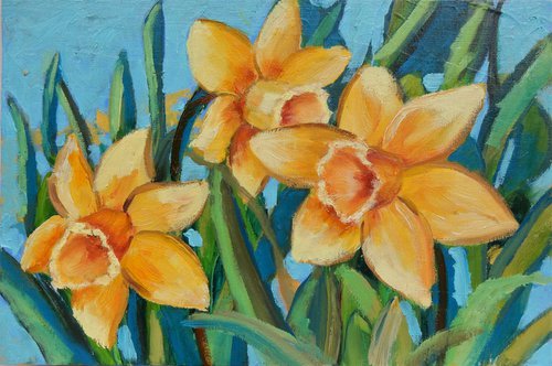 Yellow daffodils. by Vita Schagen