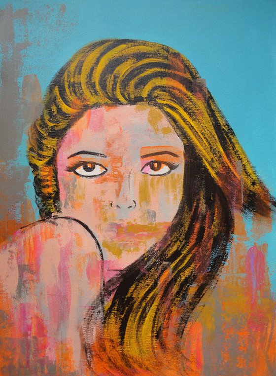 Let her dream ! Girl Portrait ! Modern Contemporary Art