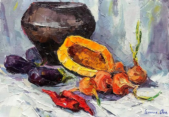 Still life with vegetables