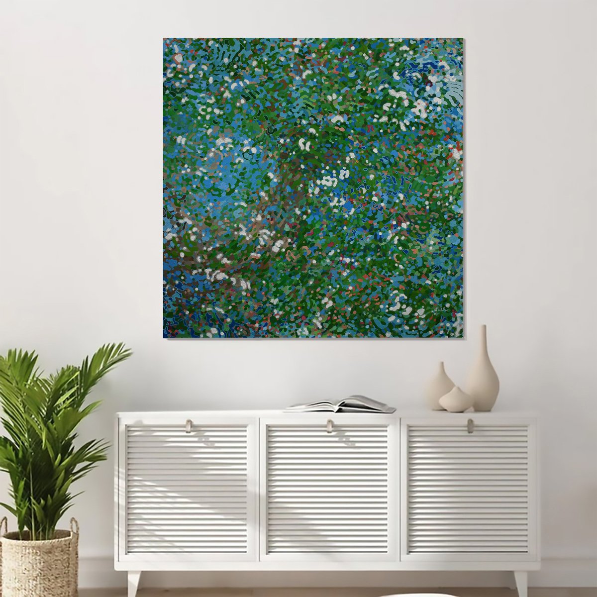 Organic Landscape Painting By Margaret Juul, 48 X 48", Nature