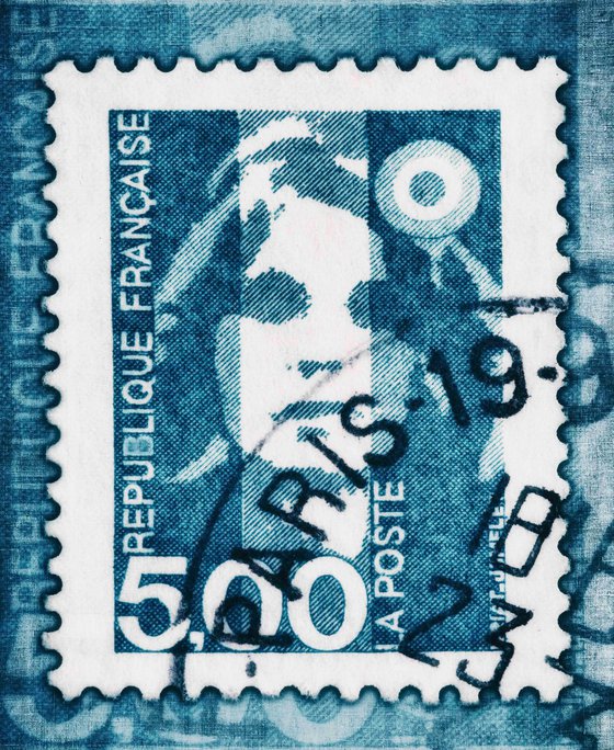 Marianne 1990 (Denim) -Stamp Collection Art