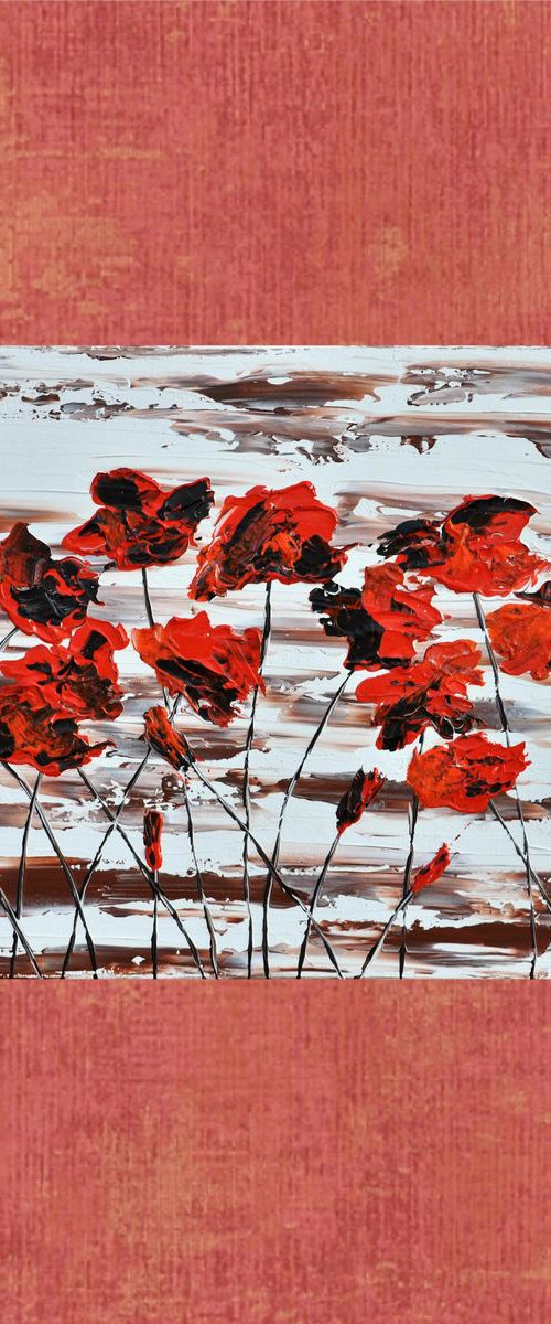 Red Poppies 3 90x50cm by Daniel Urbaník