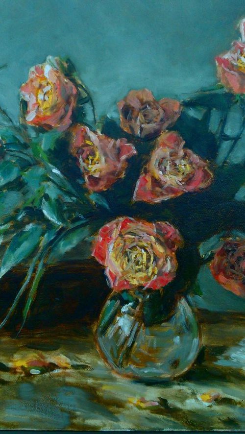 still life with roses by Sebastian Beianu