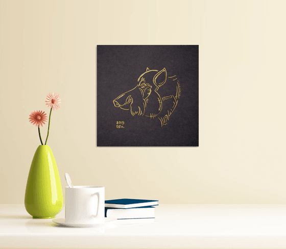 " A portrait of boar"