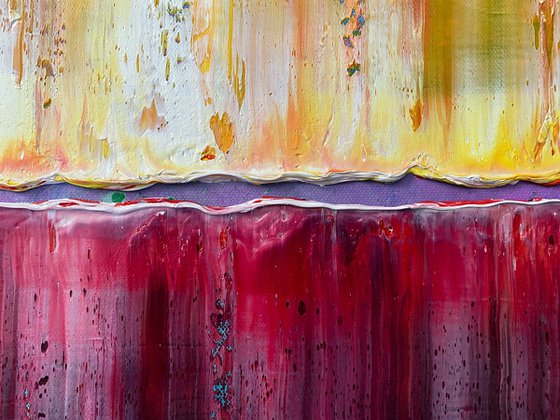 "Trending" - Save As A Series - Original PMS Abstract Diptych Oil Paintings On Canvas - 32" x 20"