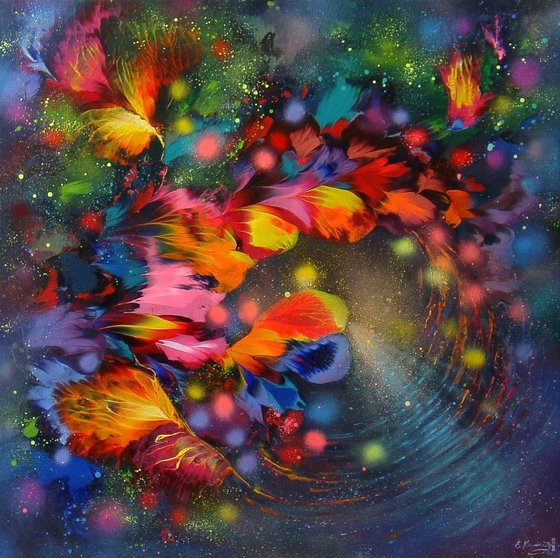 "Evening Flower Dance" Large Painting