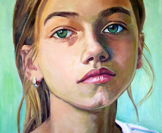 Youth 2， Large Oil painting 30“x40”，Contemporary