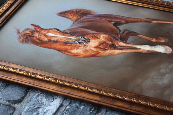 Original painting - Copper arabian horse