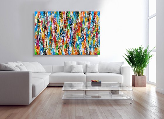 Pure Joy - XL LARGE,  TEXTURED ABSTRACT ART – EXPRESSIONS OF ENERGY AND LIGHT. READY TO HANG!