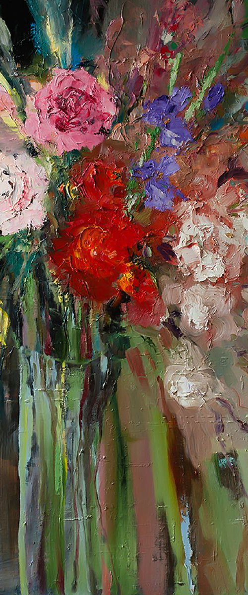 'Pink Roses Bouquet' by Ewa Czarniecka
