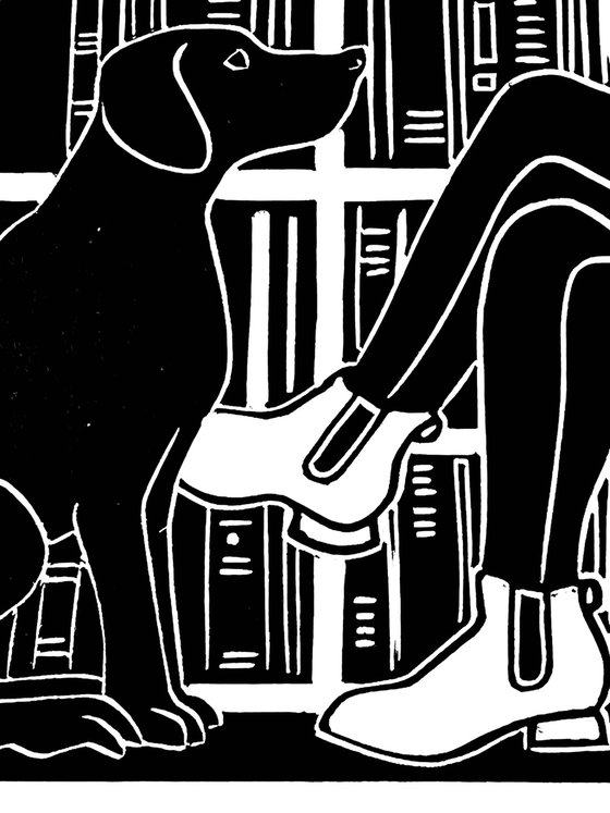 Open Book – Linocut Print