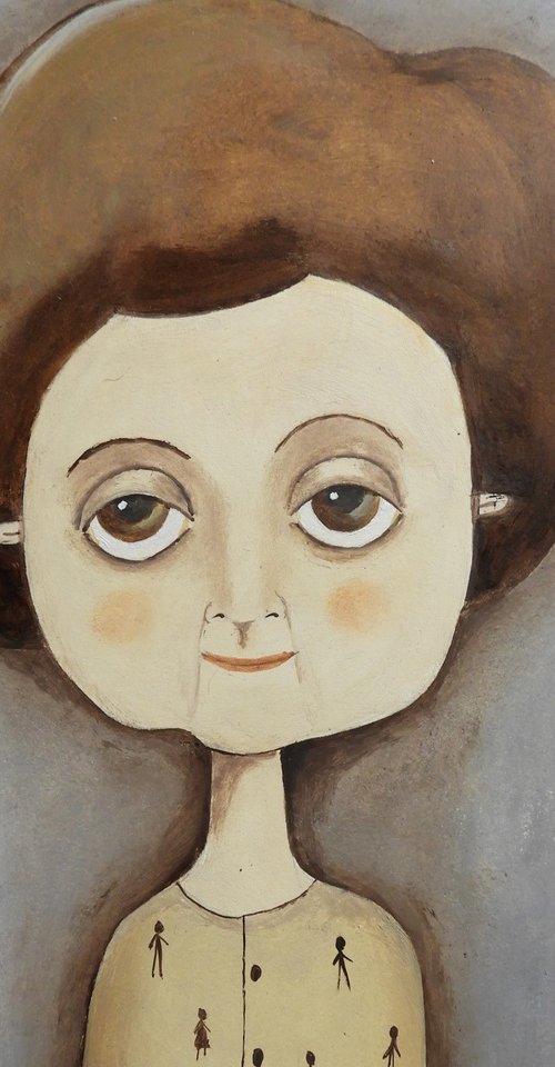 Woman with brown hair by Silvia Beneforti