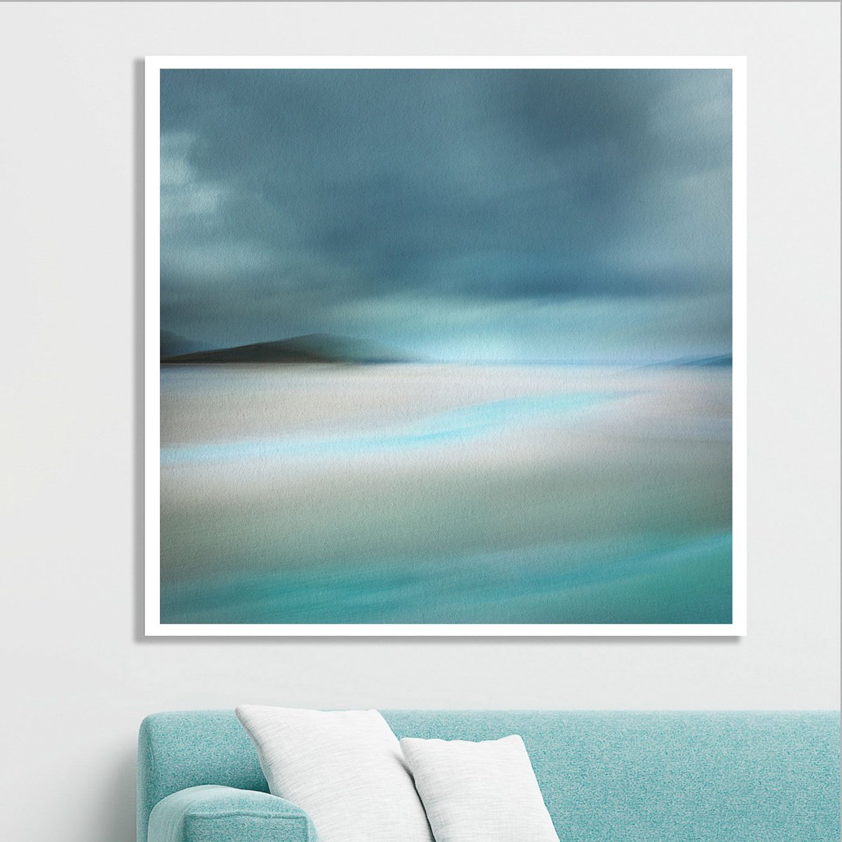 Abstract Landscape Photograph By Lynne Douglas, 36 X 36", Whisper In The Rain, Original Artwork