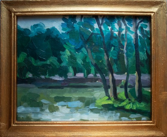 River bank (framed)