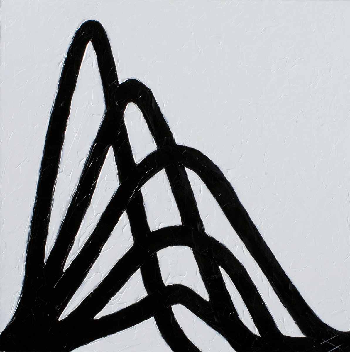 Organic Abstract Oil Painting By Bill Stone, 60 X 60, Flatten The Curve, Original Artwork