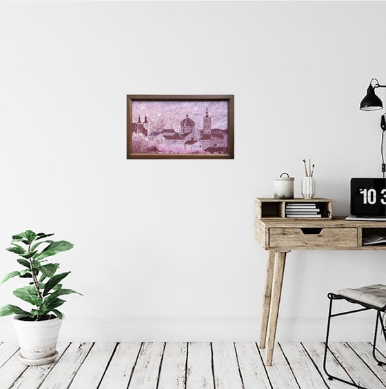 Lviv City Rooftops Original Painting