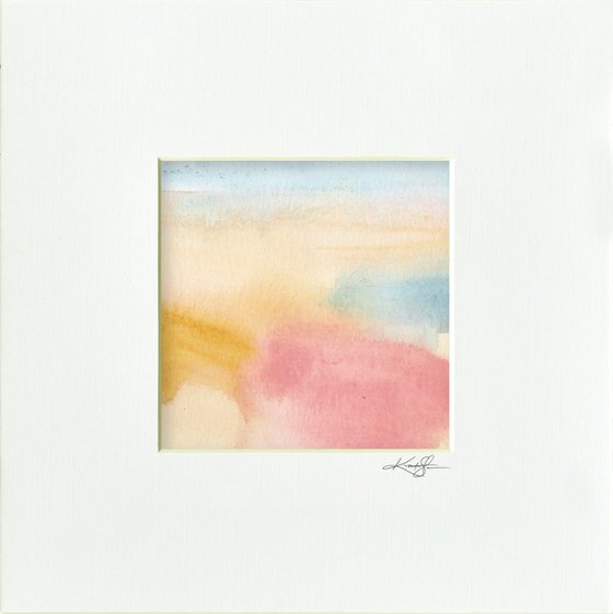 Soft Whispers Collection - Set of 6 Abstract Paintings in Mats by Kathy Morton Stanion