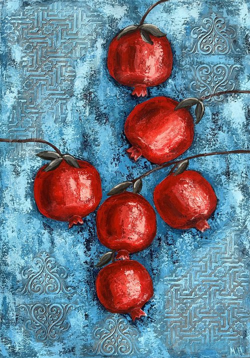 Textured pomegranate by Hasmik Mamikonyan