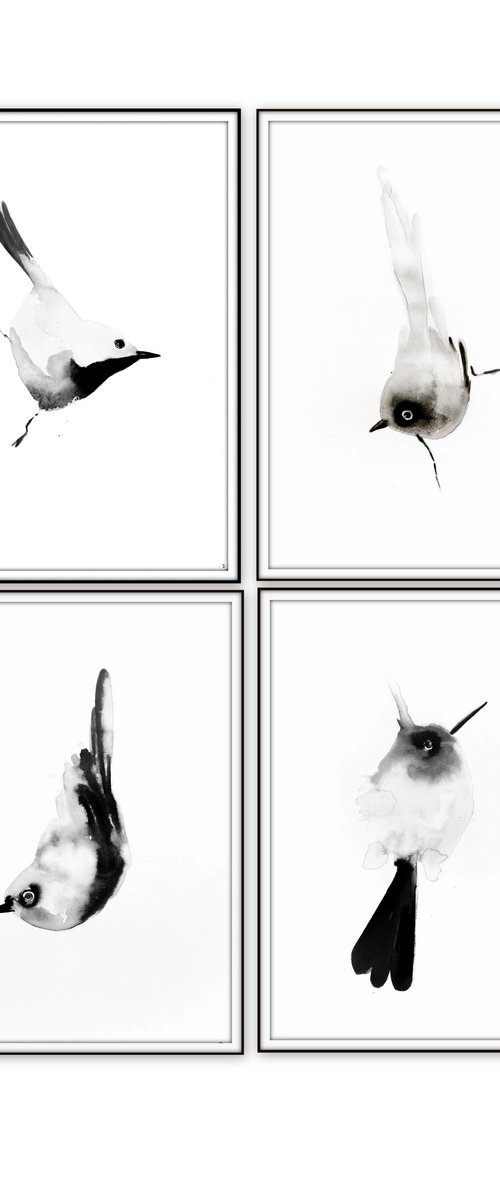 Set of 4 Birds by Nadia Moniatis