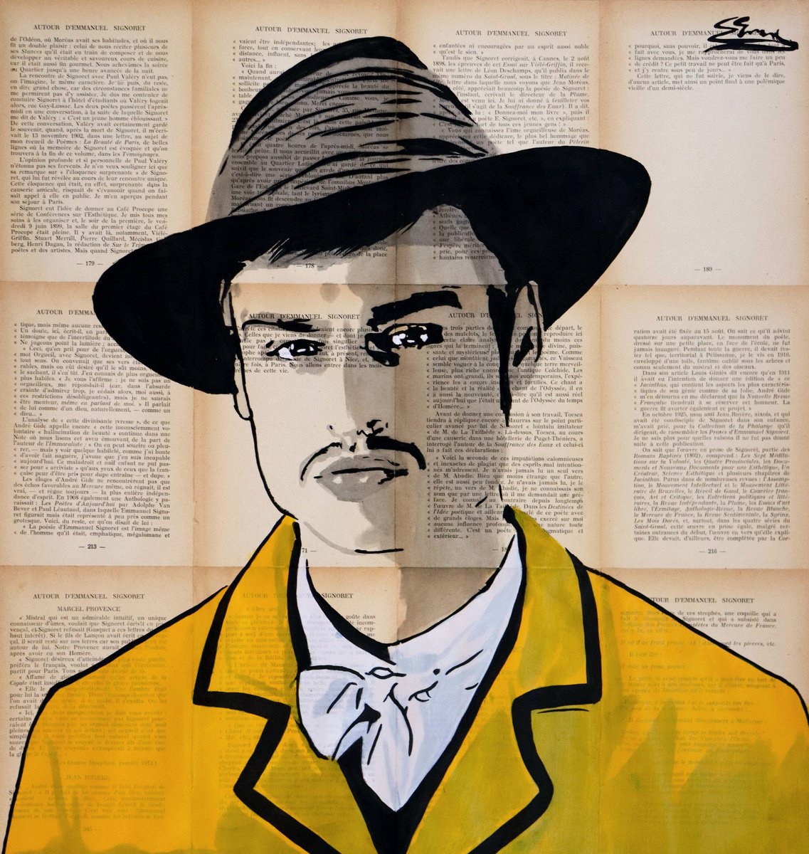 Expressive Portrait Acrylic Painting By Jan Noah, 20 X 22, Van Gogh Inspiration, Original Artwork