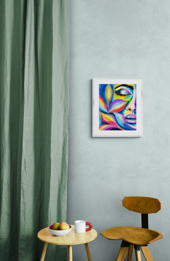 Mystic Bloom – Colorful Female Portrait