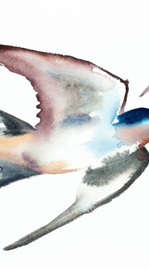 Swallows in Flight No. 23 by Elizabeth Becker