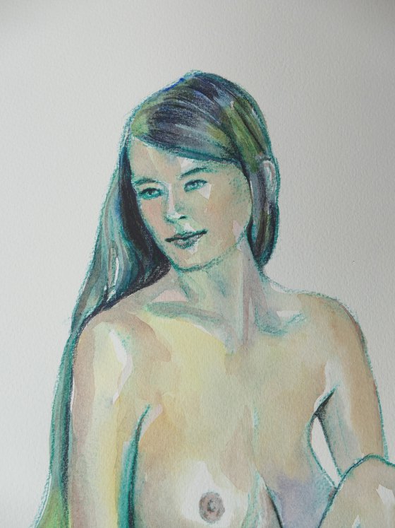 Seated female nude