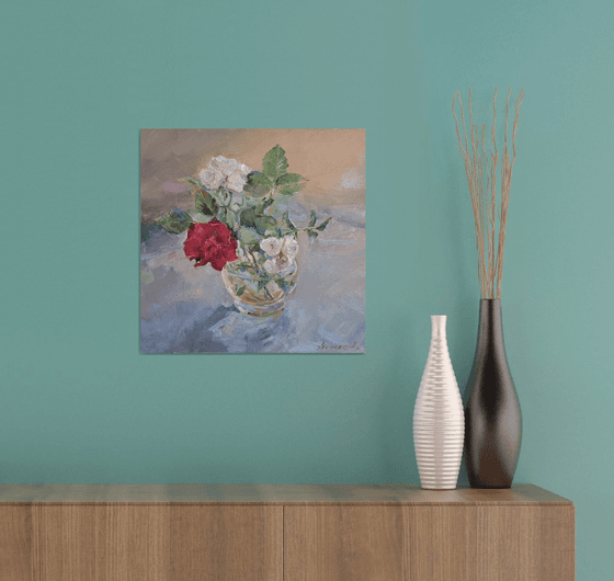 Wild roses (14x14'')