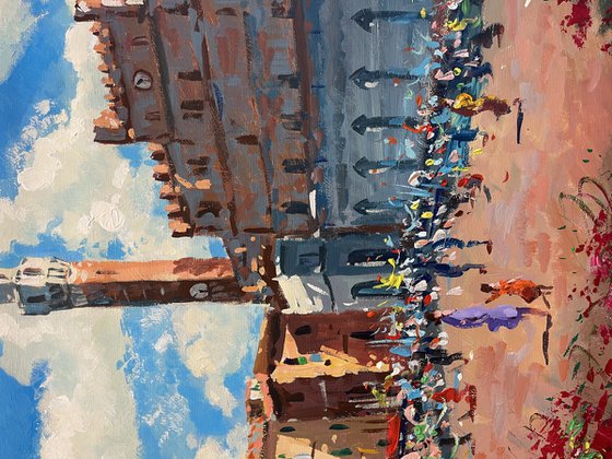 Siena Piazza del Campo Oil Painting