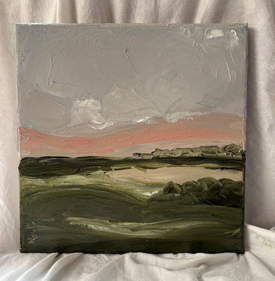 Impasto whispering Fields at Sunrise