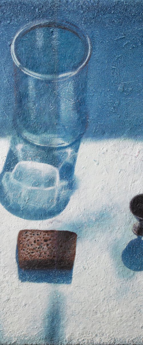 Still Life With Slice Of Bread by Andrejs Ko