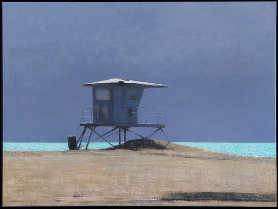 Bright Sky Noon and Lifeguard Tower